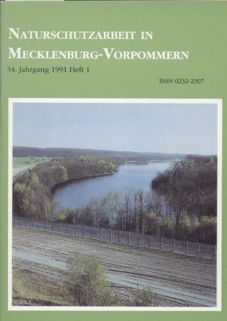 Naturschutzarbeit in Mecklenburg-Vorpommern  Naturschutzarbeit in Mecklenburg 34. Jahrgang 1991 Heft 1 und 2 