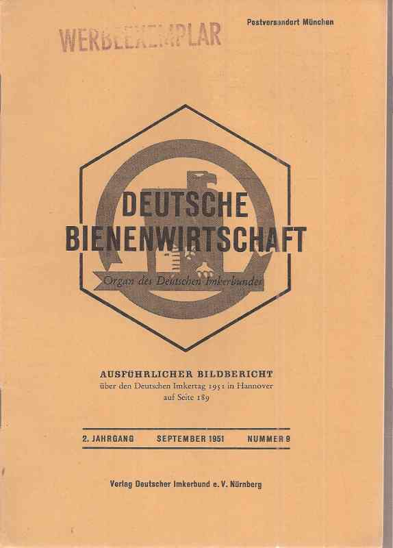 Deutsche Bienenwirtschaft  2.Jahrgang 1951 Heft 9 (1 Heft) 