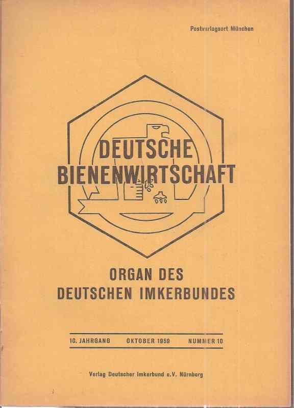 Deutsche Bienenwirtschaft  10.Jahrgang 1959 Heft 10 (1 Heft) 