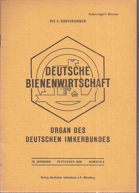 Deutsche Bienenwirtschaft  10.Jahrgang 1959 Heft 9 (1 Heft) 