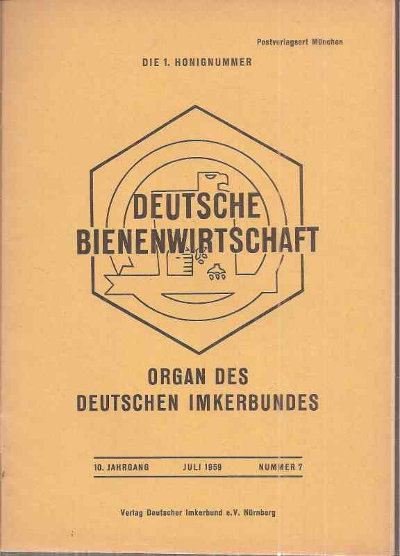 Deutsche Bienenwirtschaft  10.Jahrgang 1959 Heft 7 (1 Heft) 