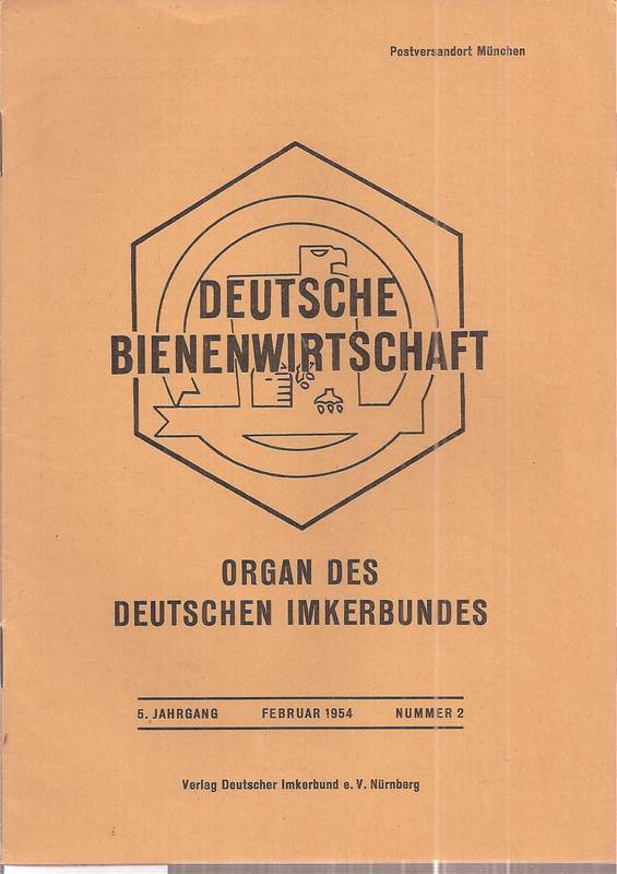 Deutsche Bienenwirtschaft  5.Jahrgang 1954 Heft 2 (1 Heft) 