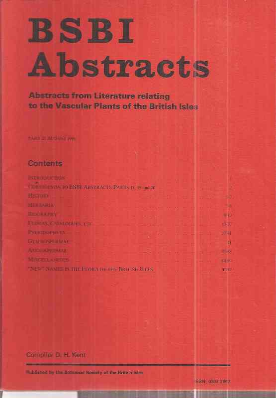 The Botanical Society of the British Isles  BSBI Abstracts Part 21 August 1991 