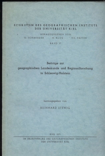 Stewig,Reinhard  Beiträge zur geographischen Landeskunde und Regionalforschung 