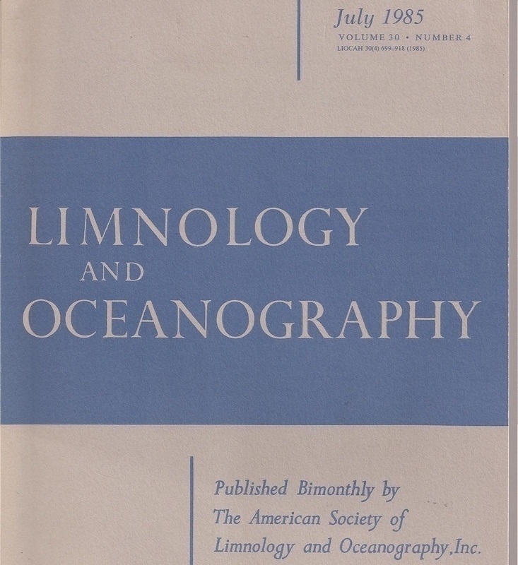 Limnology and Oceanography  Volume 30,Number 4 July 1985 