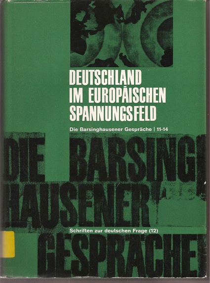 Niedersächsische Minister für Vertriebene  Die Barsinghausener Gespräche (11-14) 