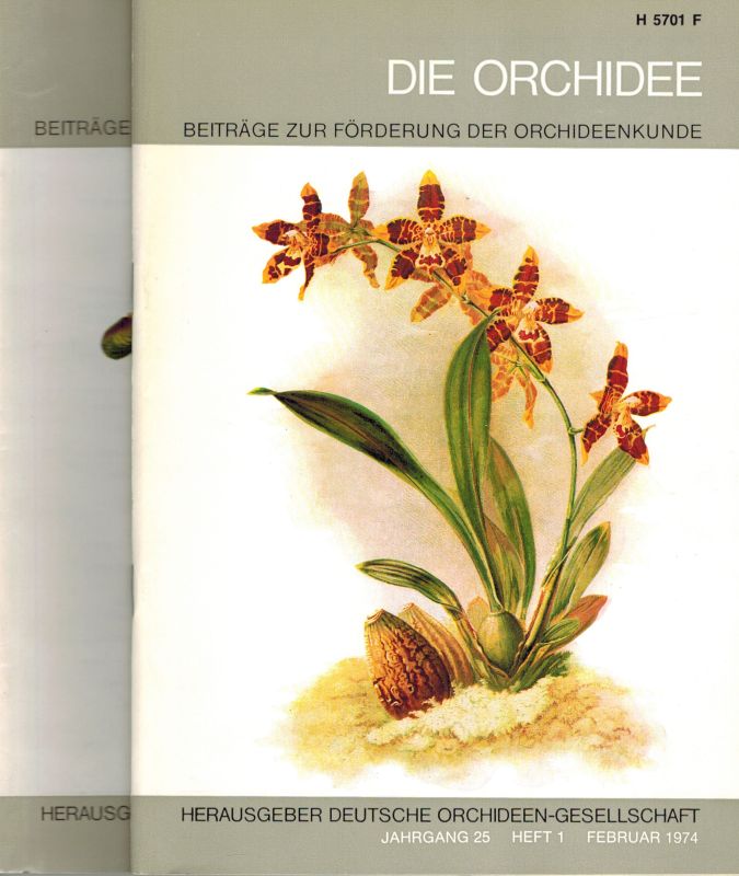 Die Orchidee  Die Orchidee 25.Jahrgang 1974 Heft 1 bis 6 (6 Hefte) 