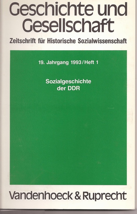 Geschichte und Gesellschaft  19.Jahrgang 1993,Heft 1 