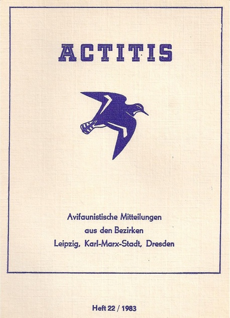 Actitis  Actitis Avifaunistische Mitteilungen aus dem Bezirk Leipzig und 
