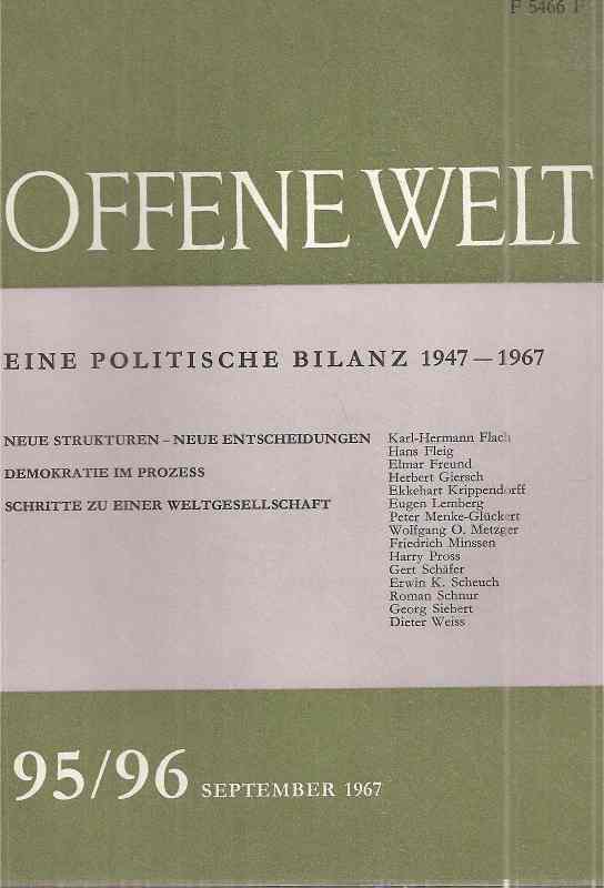 Offene Welt  Offene Welt Nr. 95/96 - September 1967 