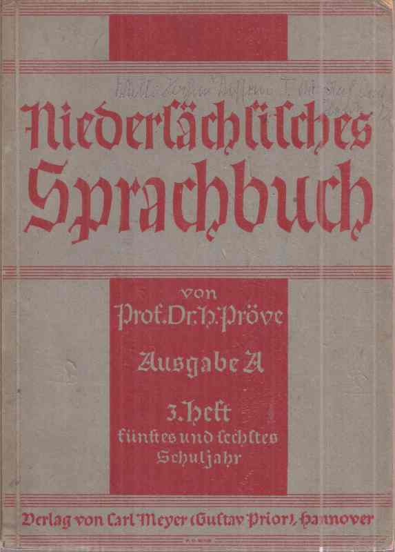 Pröve,H.  Niedersächsisches Sprachbuch Ausgabe A 3 Heft, 5.und 6.Schuljahr 