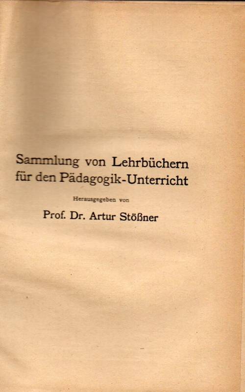 Schmieder,Alfred+G.A.Schneider  Besondere Unterrichtslehre 