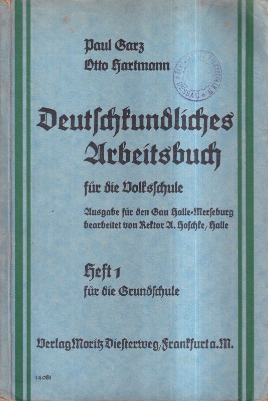 Barz,Paul+Otto Hartmann  Deutschkundliches Arbeitsbuch für die Volksschule.Heft 1 für 