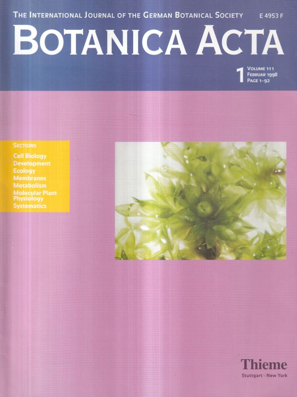 Botanica Acta  Botanica Acta Volume 111 Jahr 1998,Heft 1 bis 6 (6 Hefte) 