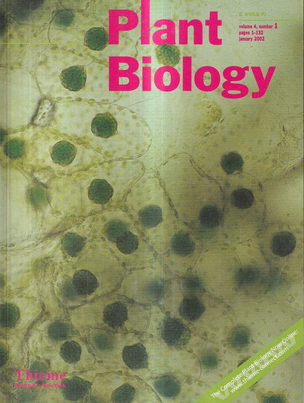 Plant Biology  Plant Biology Volume 4.2002.Number 1 bis 6 (6 Hefte) 