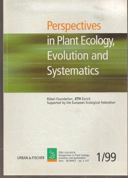 Perspectives in Plant Ecology,Evolution  Volume 2/Heft 1 1999 