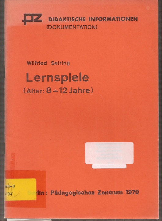 Seiring,Wilfried  Lernspiele (Alter 8-12 Jahre) 