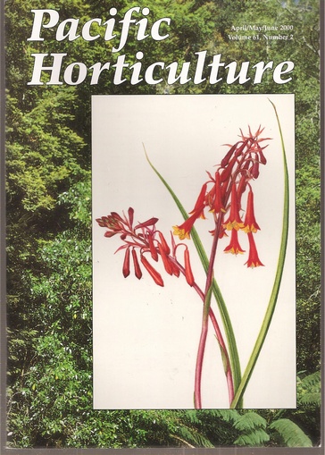 Pacific Horticulture  Volume 61,Jahr 2000,Number 1 bis 4 (4 Hefte) 