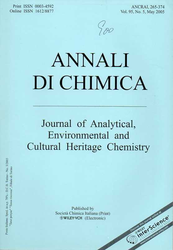 Annali di Chimica  Annali di Chimica Volume 95, Heft 5 May 2005 