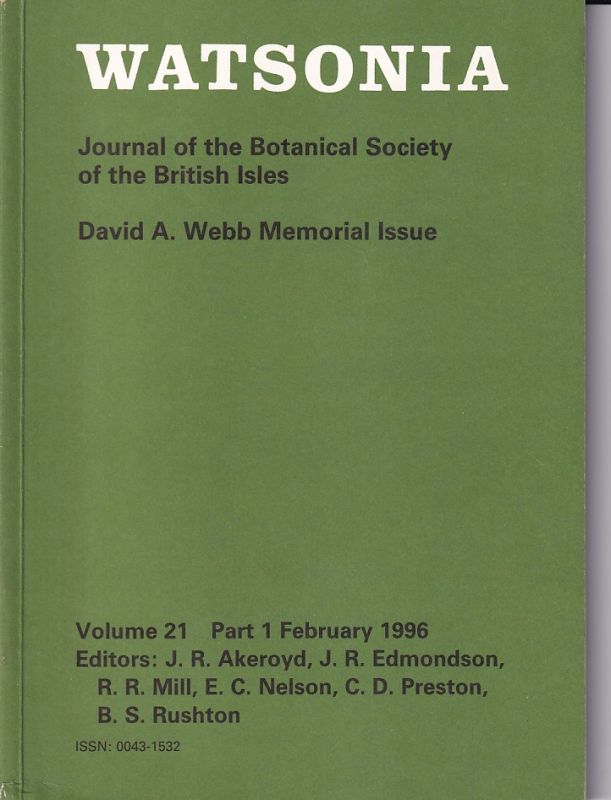 Watsonia  Watsonia Volume 21 1996, Part 1 February (1 Heft) 