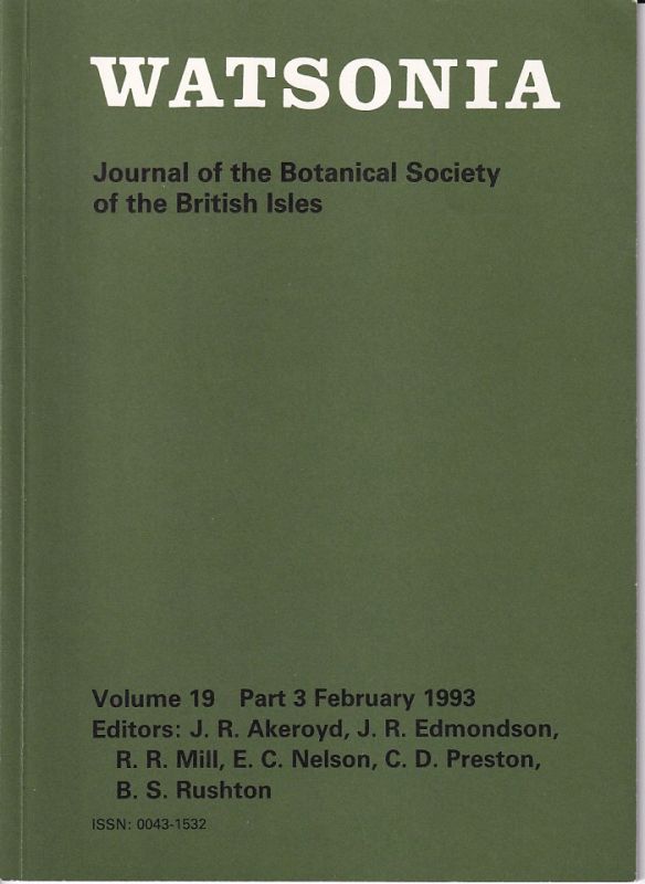 Watsonia  Watsonia Volume 19 1993, Part 3 February (1 Heft) 
