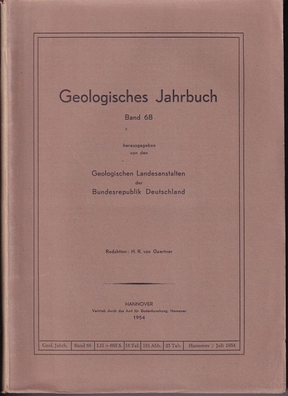 Geologisches Jahrbuch  Geologisches Jahrbuch Band 68 