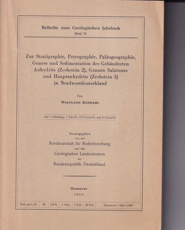 Kosmahl,Werner  Zur Stratigraphie, Petrographie, Paläogeographie, Genese und 