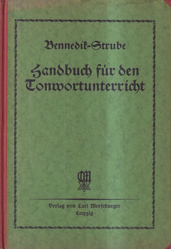 Bennedik,Frank+Adolf Strube  Handbuch für den Tonwortunterricht 