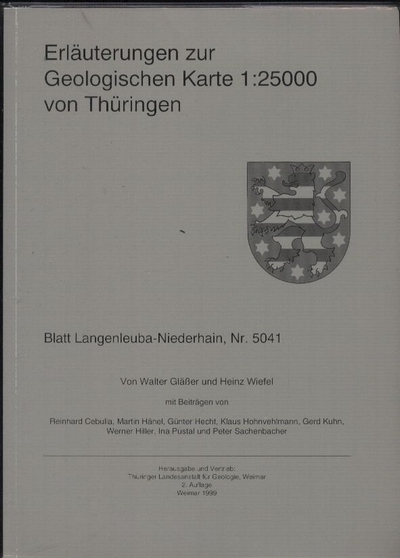Gläßler,Walter+Heinz Wiefel  Erläuterungen zur Geologischen Karte 1:25000 von Thüringen 