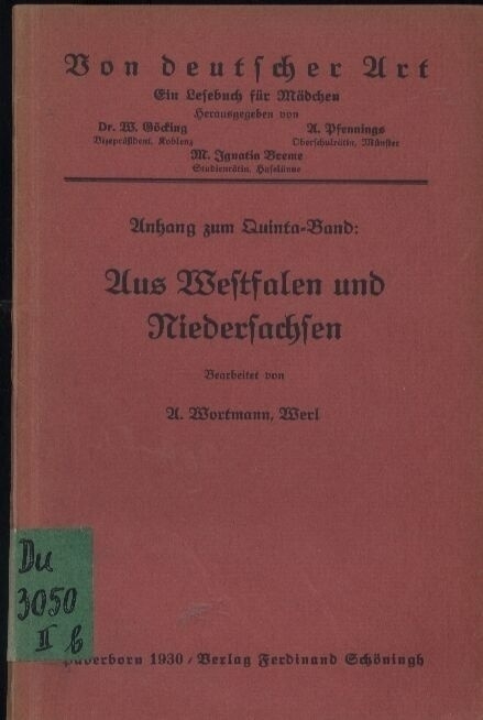 Wortmann,A.  Aus Westfalen und Niedersachsen 