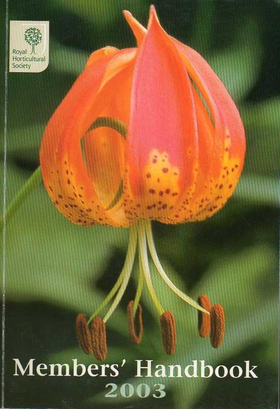 Royal Horticultural Society  Members' Handbook 2003 
