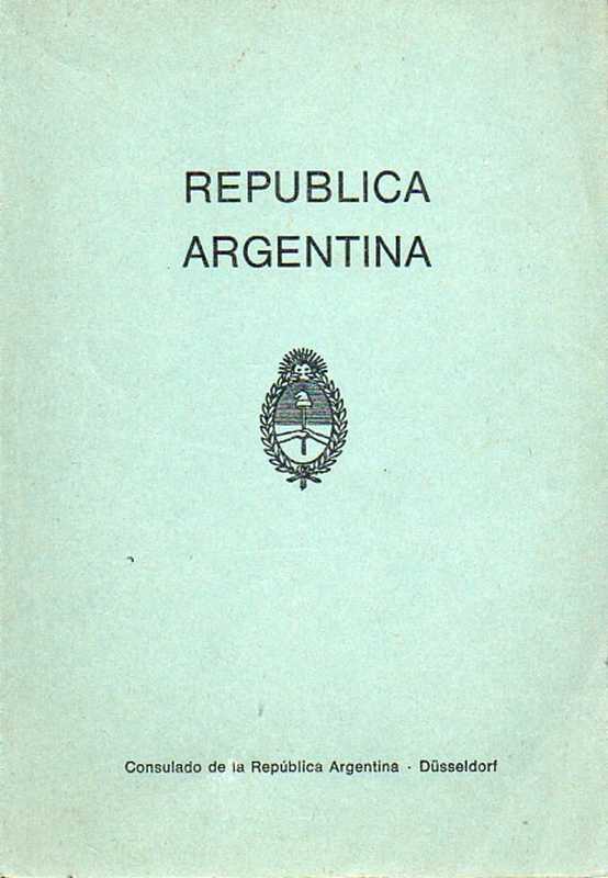 Consulado de la Republica Argentina  Republik Argentinien im Jahre der XX.Olympischen Spiele 