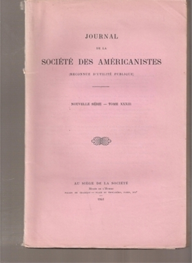 Societe des Americanistes  Journal de la Societe des Americanistes (Reconnue D'Utilite Publique) 