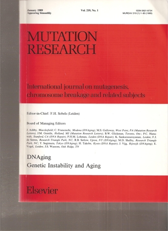 Mutation Research  Jahr 1989.Volume 219 