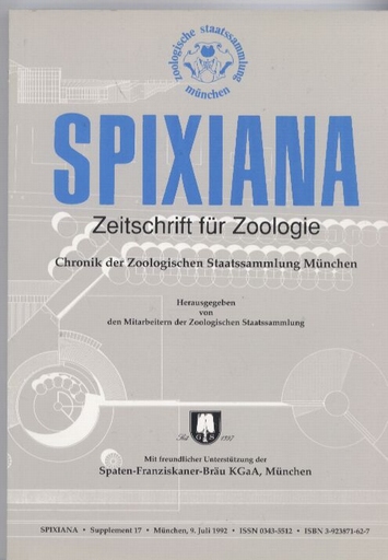 Spixiana  Festschrift zur Verabschiedung des Direktors der Zoologischen 