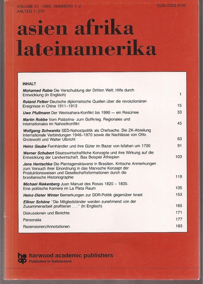 asien afrika lateinamerika  Volume 21,Numbers 1-2,1993 