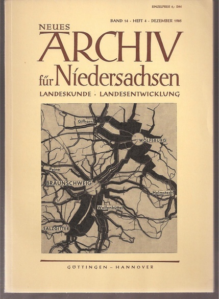Neues Archiv für Niedersachsen  Band 14 1965 Heft 4 