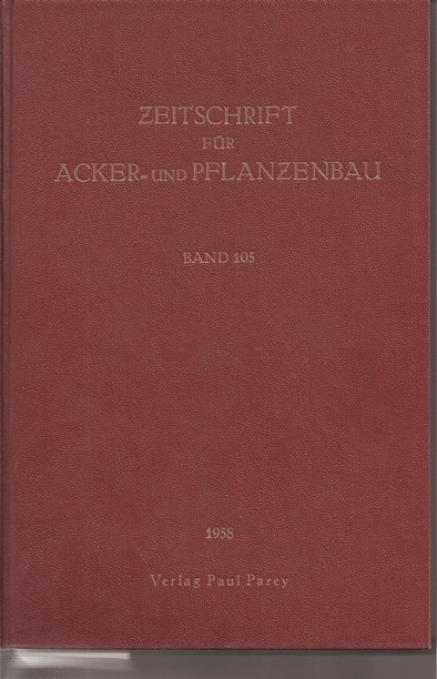 Zeitschrift für Acker- und Pflanzenbau  Band 105.1958 