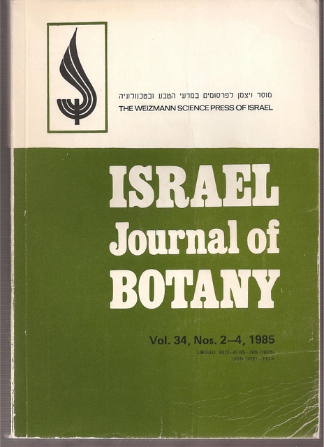 Israel Journal of Botany  Volume 34, Nos. 2-4,1985 