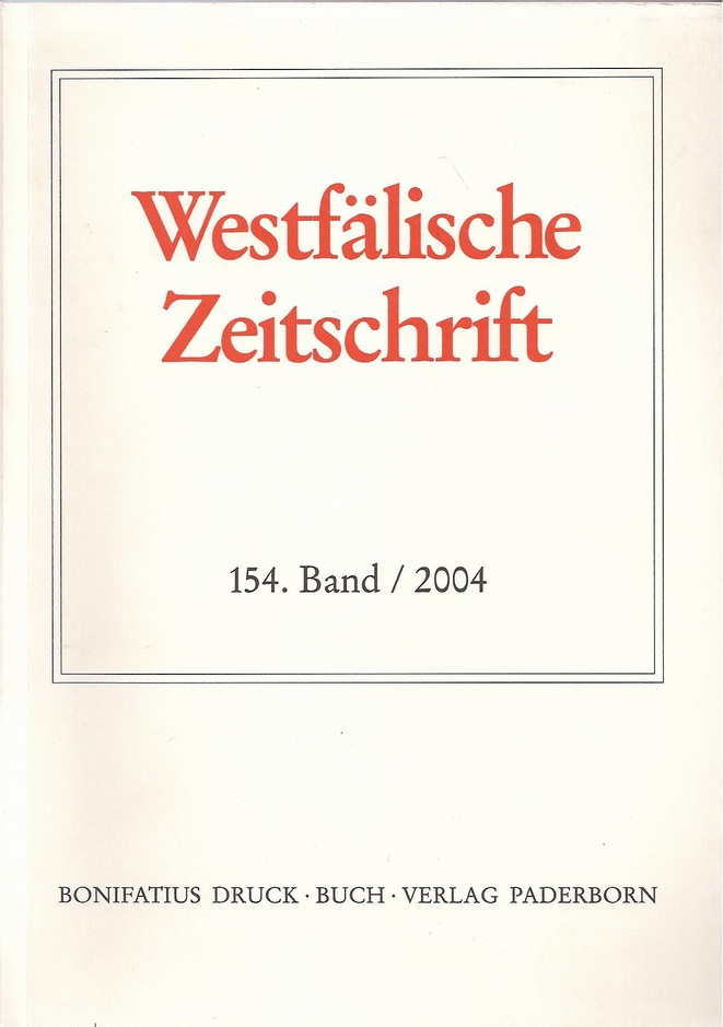 Westfälische Zeitschrift  Westfälische Zeitschrift 154. Band 2004 
