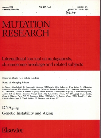 Mutation Research  Mutation Research, Jahr 1990.Volume 237 Heft 1 - 5/6 (4 Hefte) 