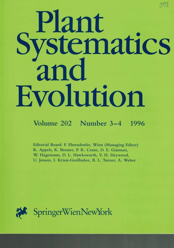 Plant Systematics and Evolution  Plant Systematics and Evolution Volume 202 1996, Number 3-4 