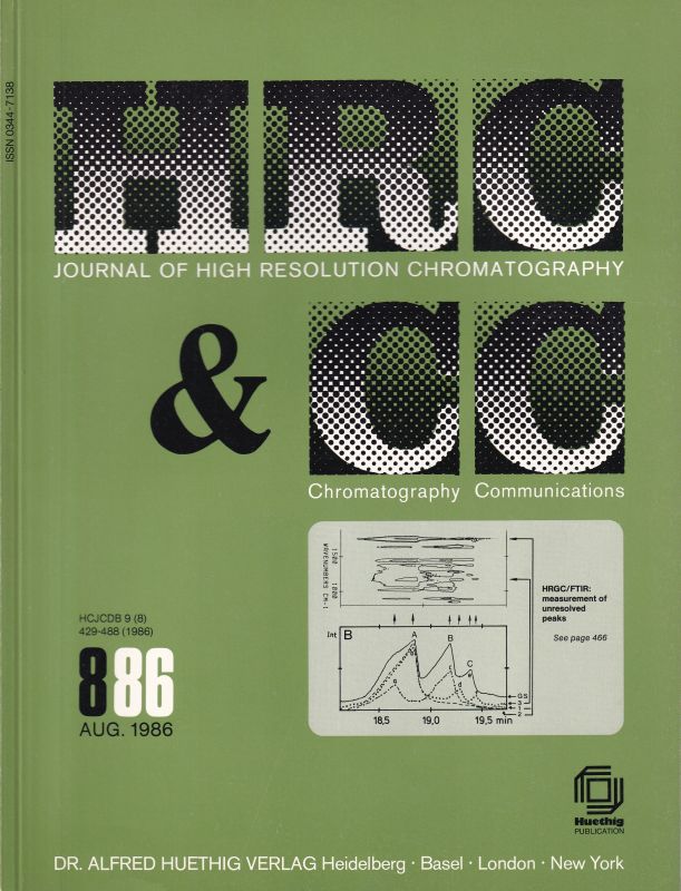 HRC Journal of High Resolution Chromatography  HRC Journal of High Resolution Chromatography Volume 9 Heft 8 (1986) 
