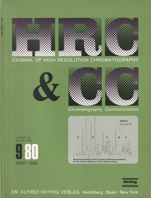 HRC Journal of High Resolution Chromatography  HRC Journal of High Resolution Chromatography Volume 3 Heft 9 (1980) 