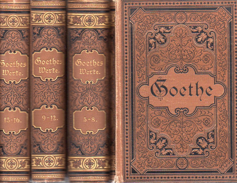 Goethe,Johann Wolfgang von  Goethes Werke Auswahl in sechzehn Bänden (4 Bücher) 