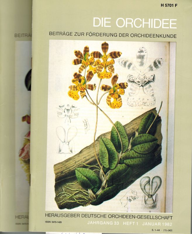Die Orchidee  Die Orchidee 33. Jahrgang 1982 Hefte 1-6 (im Originalordner) 