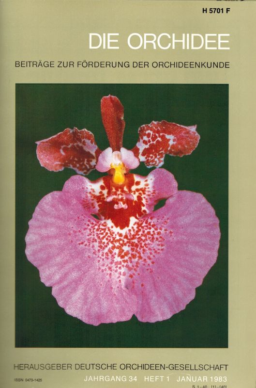 Die Orchidee  Die Orchidee Jahrgang 34 (1983) Hefte 1-6 (im Originalordner) 
