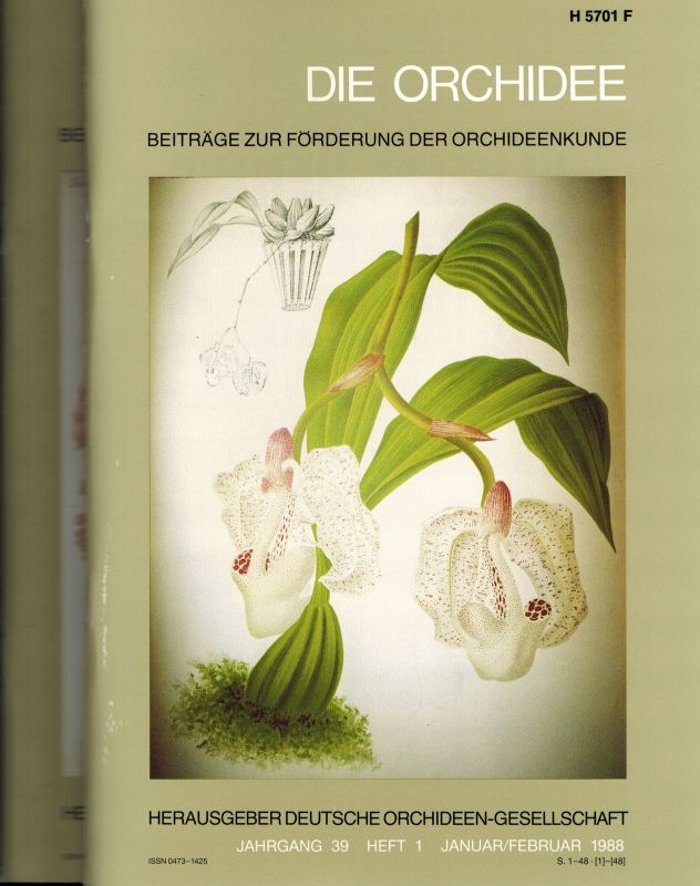 Die Orchidee  Die Orchidee 39. Jahrgang 1988 Hefte 1-6 (im Originalordner) 