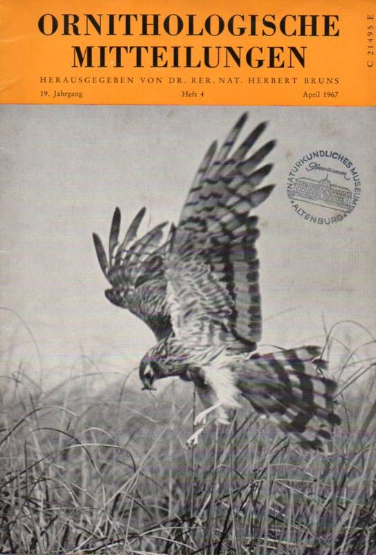 Ornithologische Mitteilungen  Ornithologische Mitteilungen Heft 4,19.Jg. 