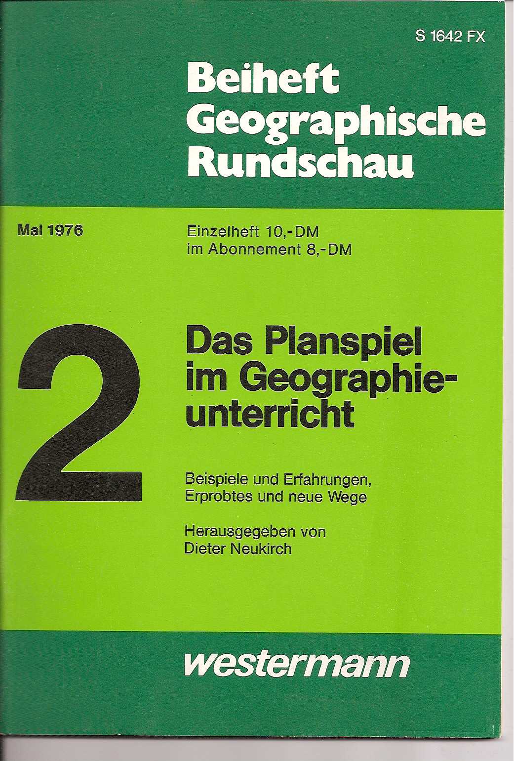 Beiheft Geographische Rundschau  Geographische Rundschau Mai 1976 
